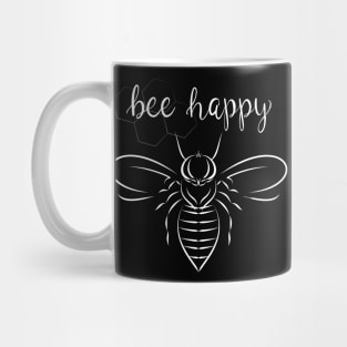 Bee happy white Mug